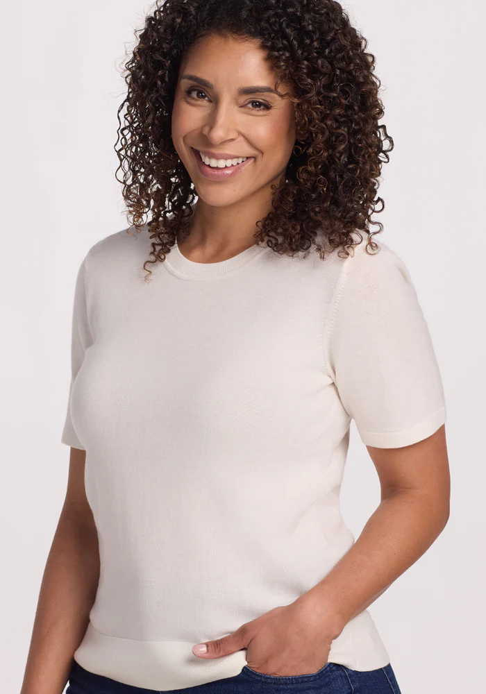 Anna Crew Sweater - Dewdrop Pearl - Image 4