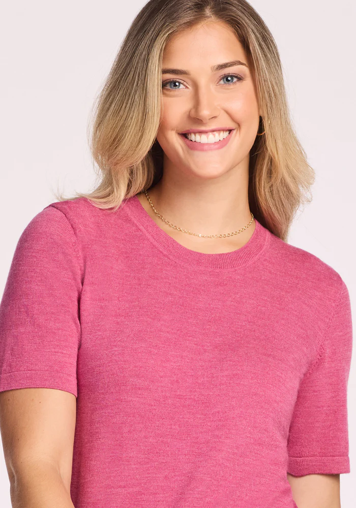 Anna Crew Sweater - Wild Salmon - Image 2