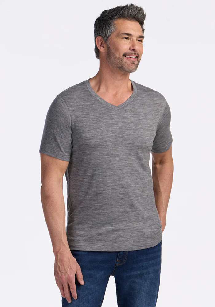 Ashton V Neck - Graphite Heather - Image 2