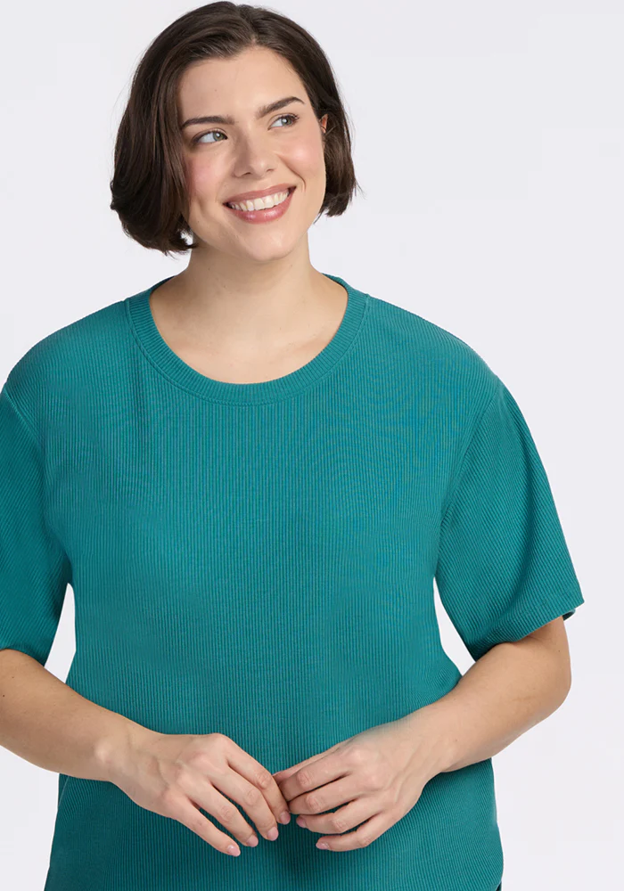 Delia Ribbed Short Sleeve - Surfside - Image 10