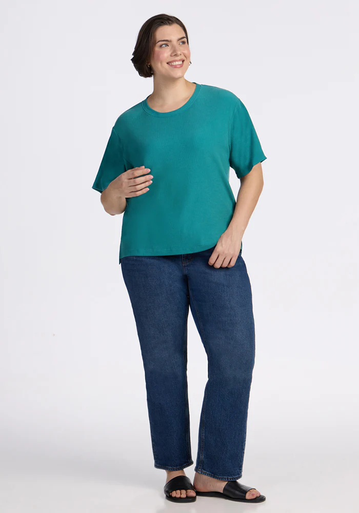 Delia Ribbed Short Sleeve - Surfside - Image 12