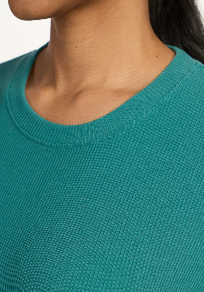 Delia Ribbed Short Sleeve - Surfside - Image 5