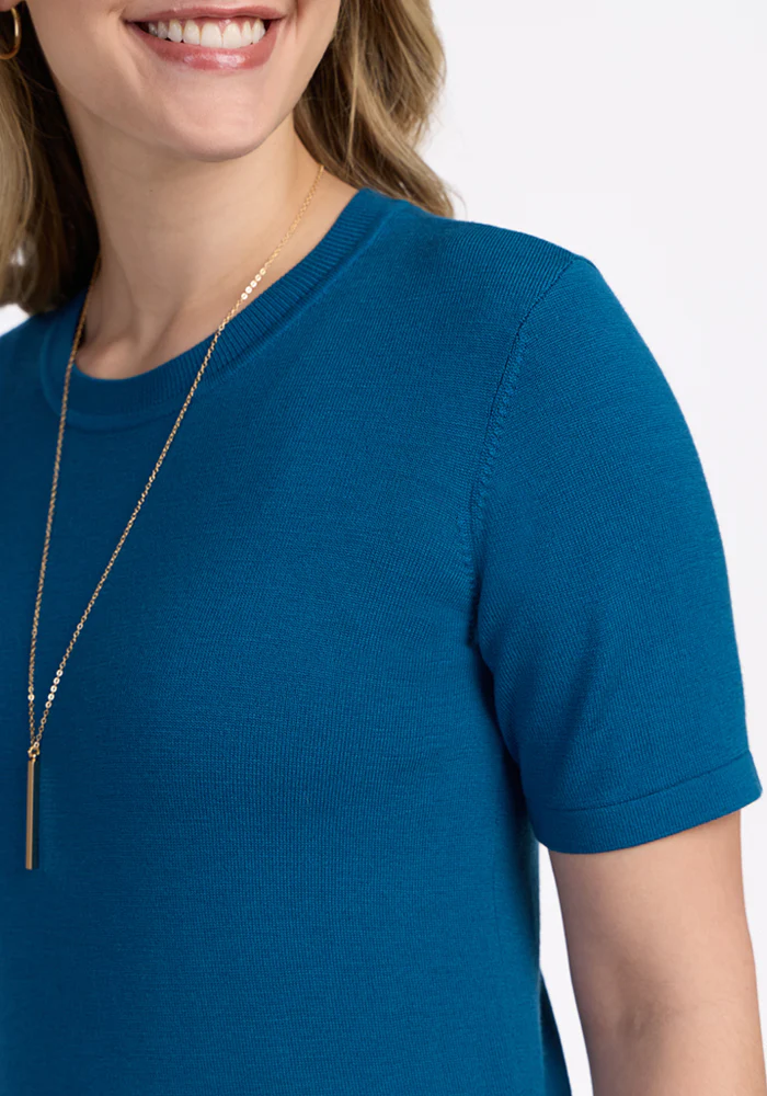 Anna Crew Sweater - Moroccan Blue - Image 3