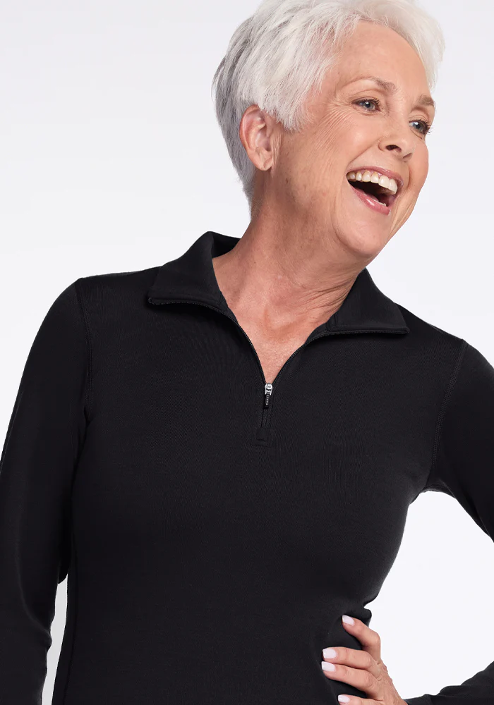 Brooke 1/4 Zip - Black - Image 2