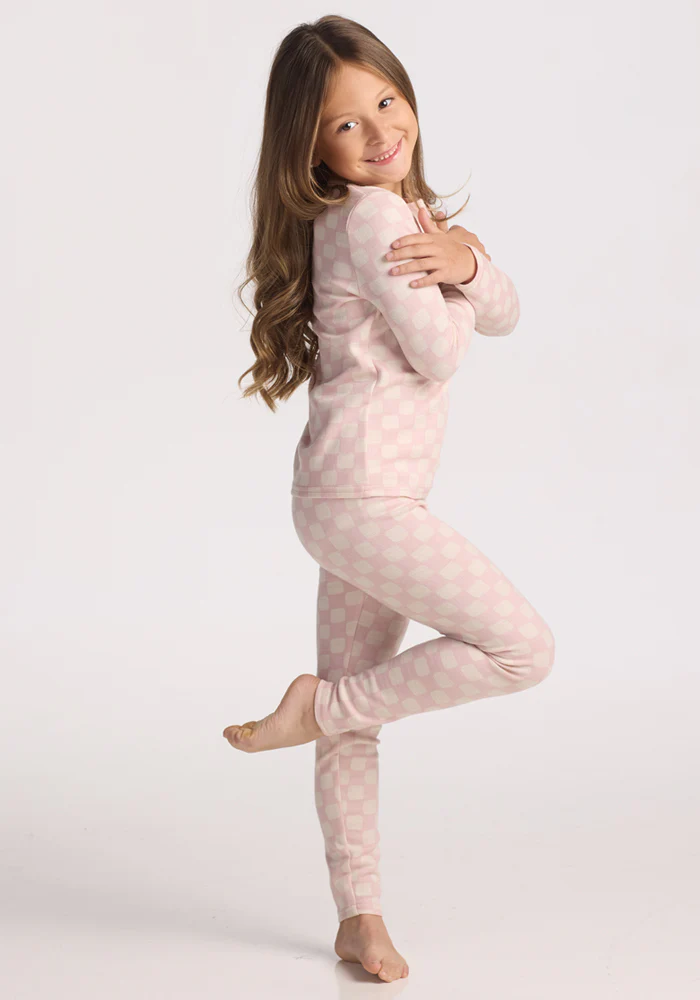 Kids Explorer Base Layer Bottoms - Hopscotch Pink - Image 2