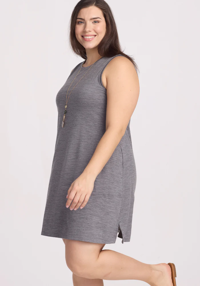 Clara Dress - Graphite Heather - Image 9