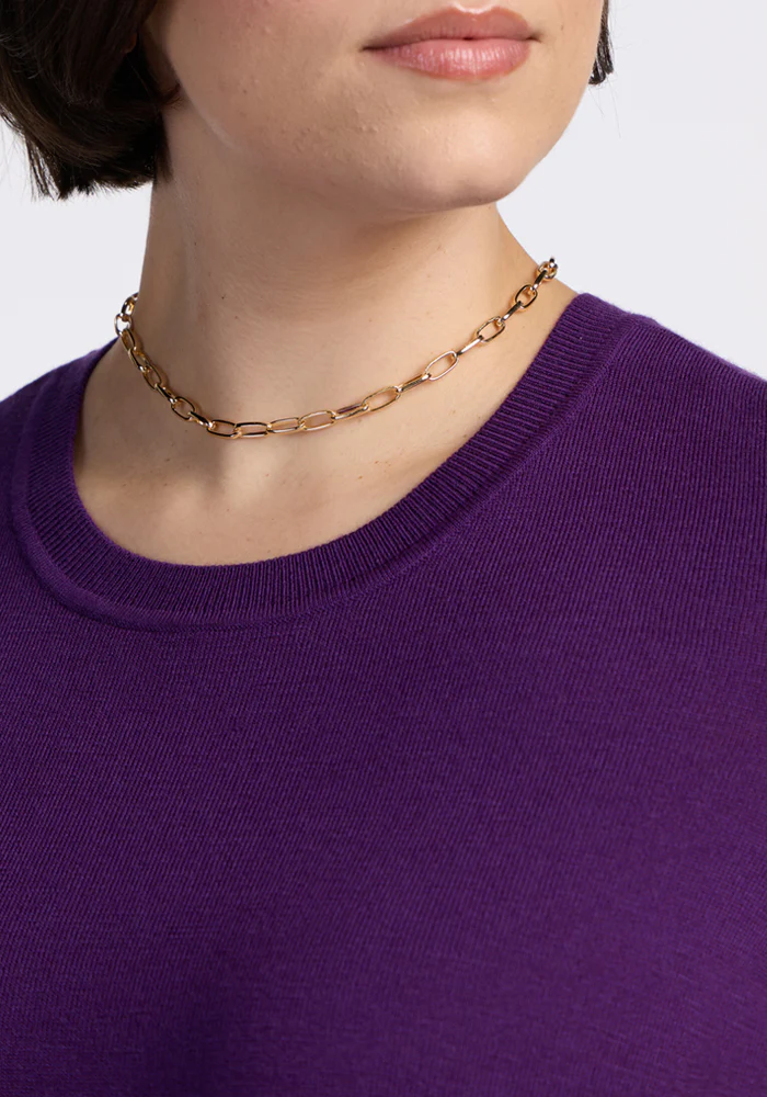 Anna Crew Sweater - Plum Crush - Image 8