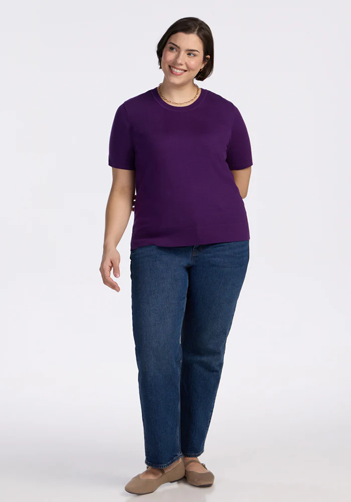 Anna Crew Sweater - Plum Crush - Image 9