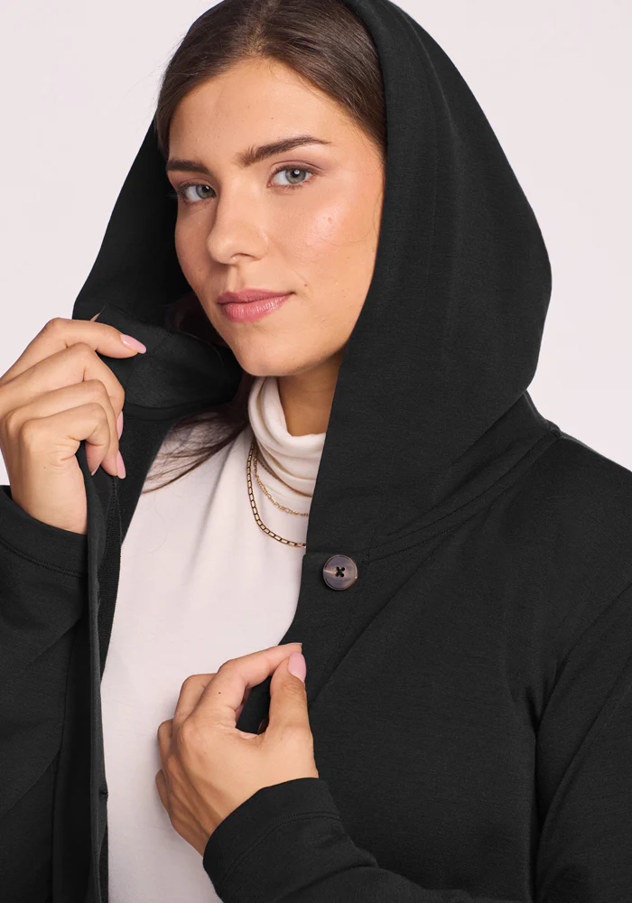 Edna Hooded Cardigan - Black - Image 8