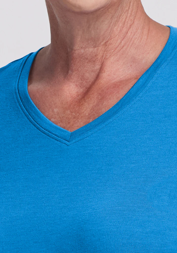 Elena 3/4 Sleeve V Neck - Wave Rider - Image 3