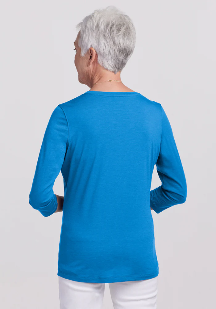 Elena 3/4 Sleeve V Neck - Wave Rider - Image 5