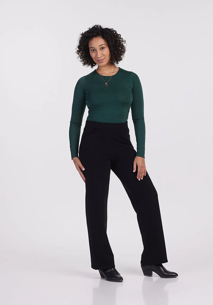 Ellie Wide Leg Pants Petite - Black - Image 3