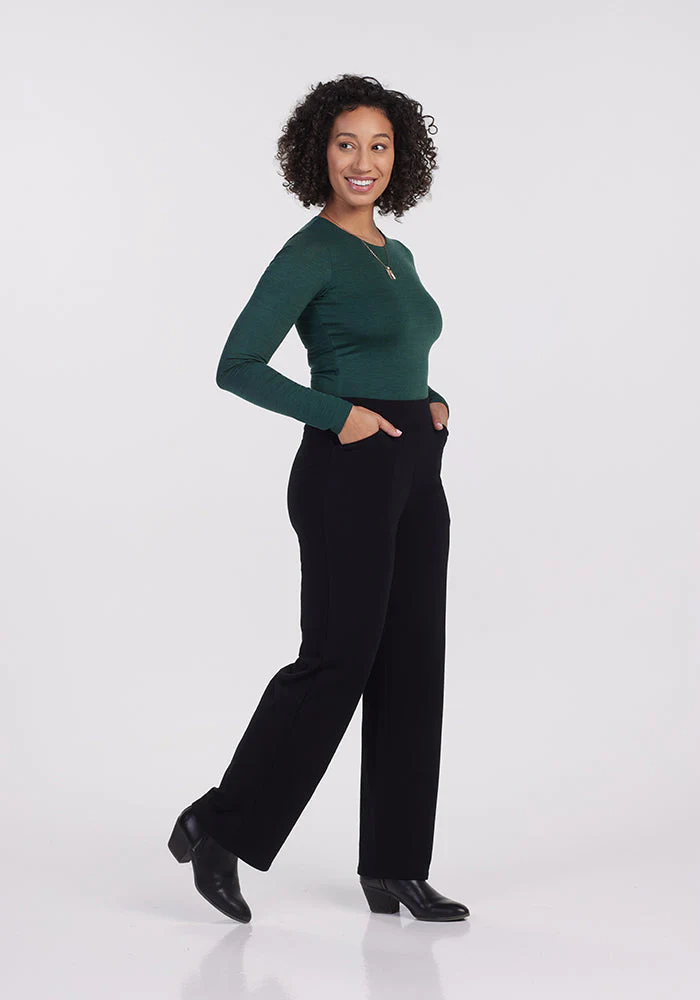 Ellie Wide Leg Pants - Black - Image 4