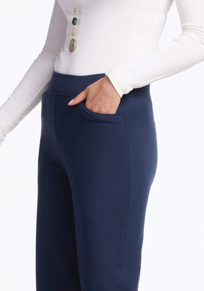Ellie Wide Leg Pants - Deep Navy - Image 3