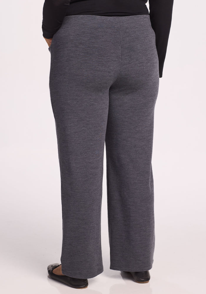 Ellie Wide Leg Pants - Cinder Melange - Image 12