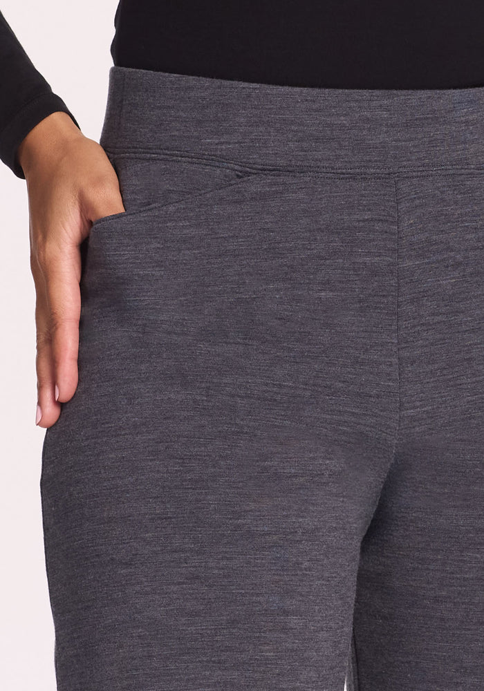 Ellie Wide Leg Pants - Cinder Melange - Image 3