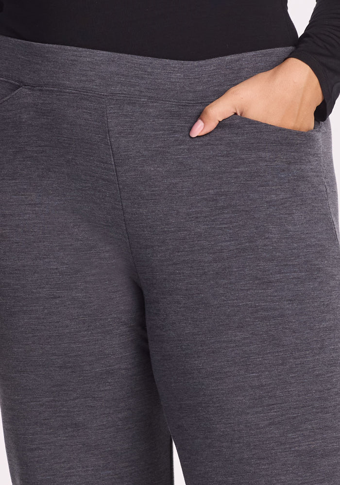 Ellie Wide Leg Pants - Cinder Melange - Image 8