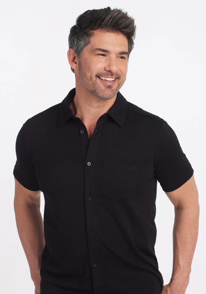 Endi Full Button Down Shirt - Black - Image 4