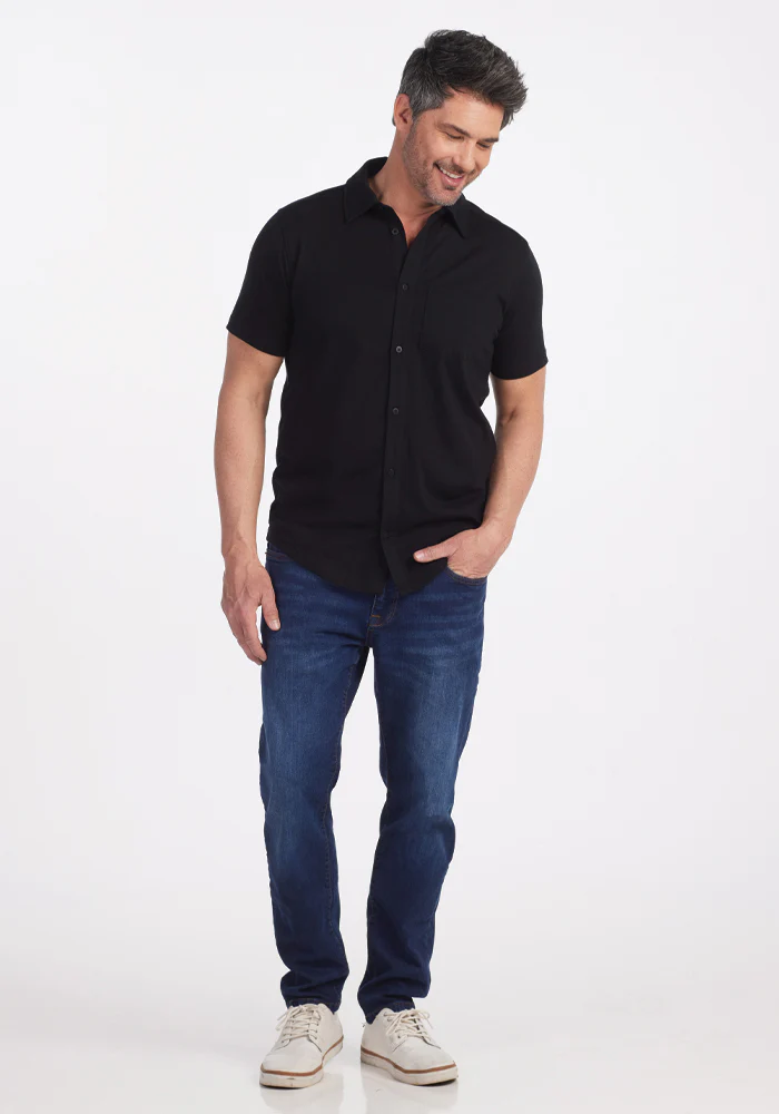 Endi Full Button Down Shirt - Black - Image 5