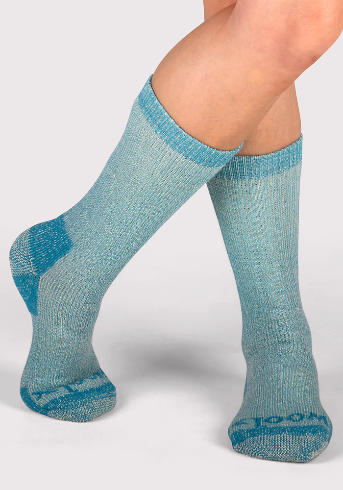 Womens Extreme Crew Socks - Real Teal - Image 4