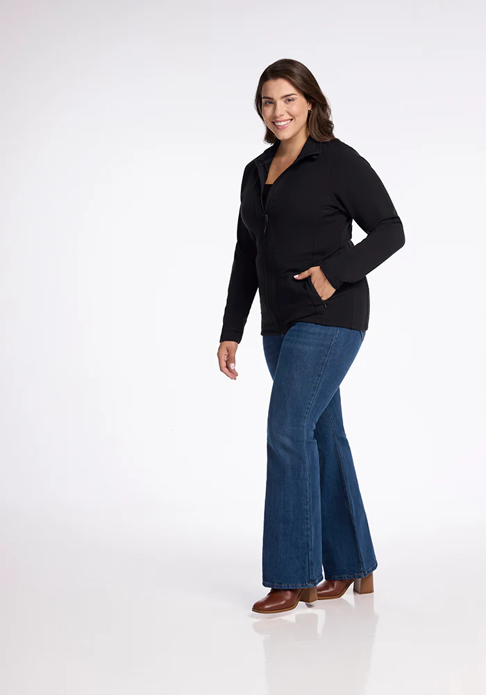 Finley Zip Up Sweatshirt - Black - Image 11