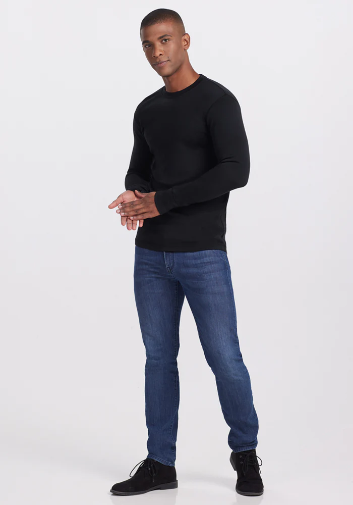 Glacier Long Sleeve Crew - Black - Image 6