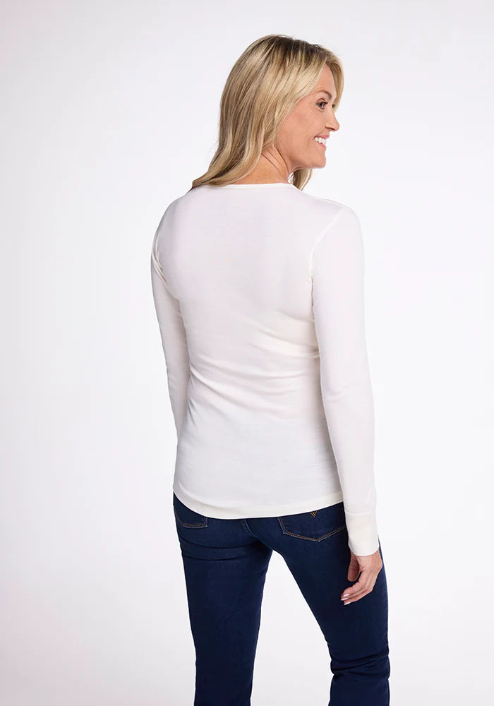 Hannah Long Sleeve Top - Buttercream - Image 10