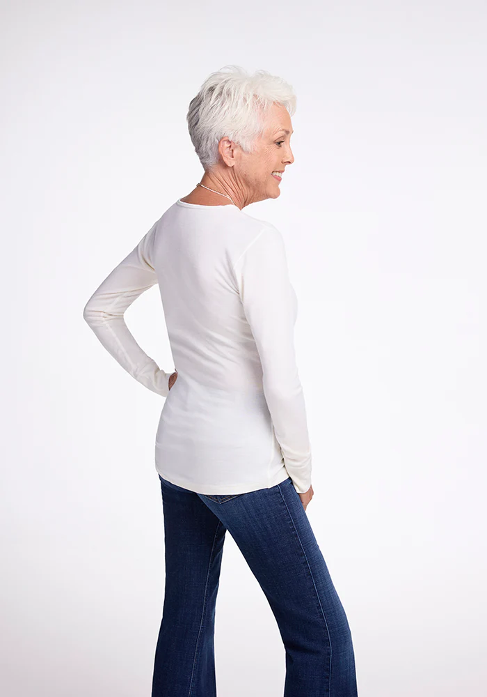 Hannah Long Sleeve Top - Buttercream - Image 17