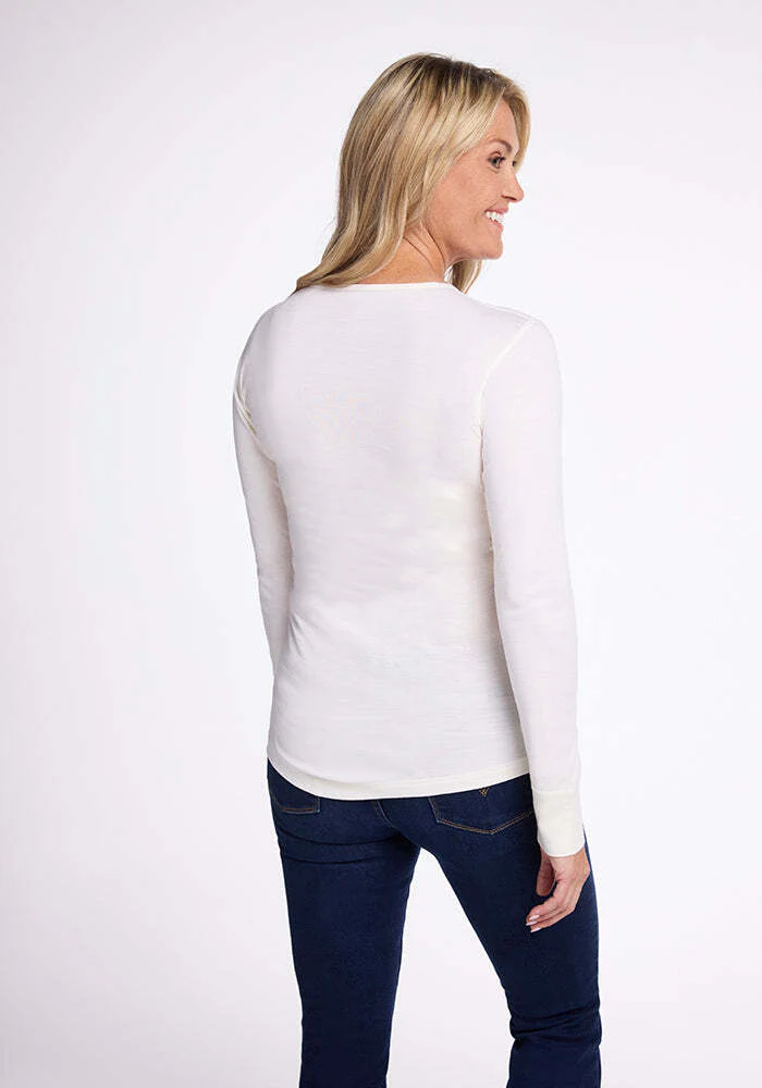 Hannah Long Sleeve Top - Buttercream - Image 18