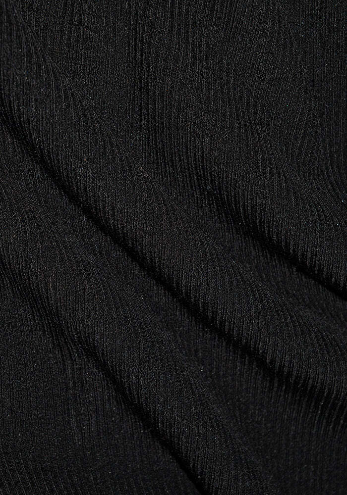 Iris Ribbed Dress - Black - Image 15