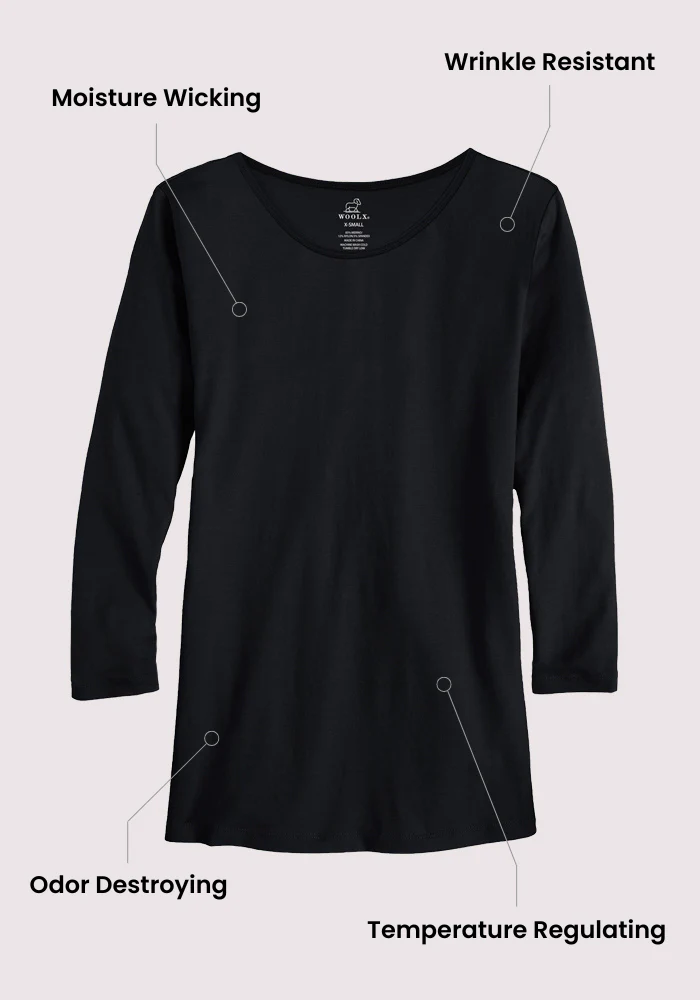Jenny 3/4 Sleeve Crew Neck - Cream Heather - Image 17