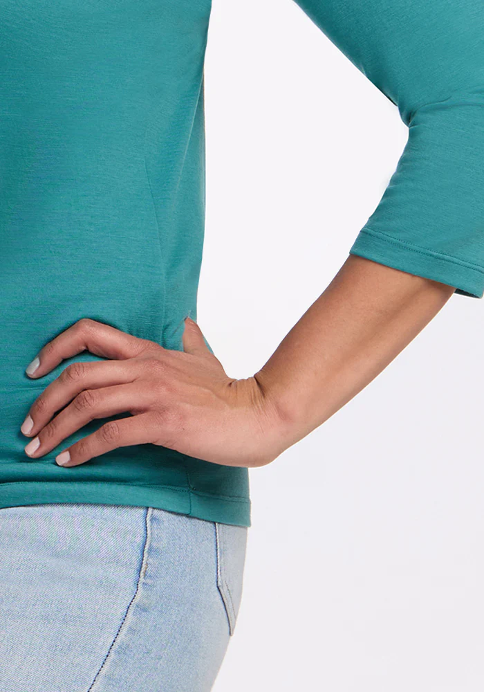 Jenny 3/4 Sleeve Crew Neck - Surfside - Image 3