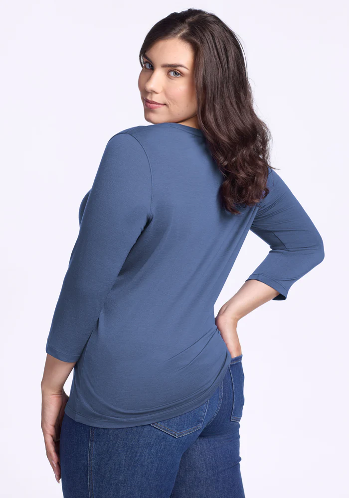 Jenny 3/4 Sleeve Crew Neck - Skyline - Image 12