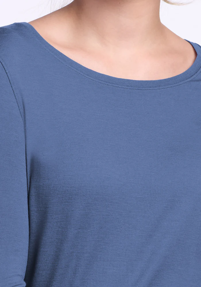 Jenny 3/4 Sleeve Crew Neck - Skyline - Image 4
