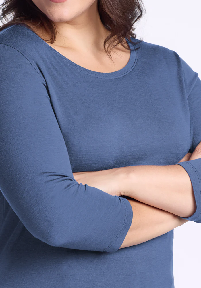Jenny 3/4 Sleeve Crew Neck - Skyline - Image 8