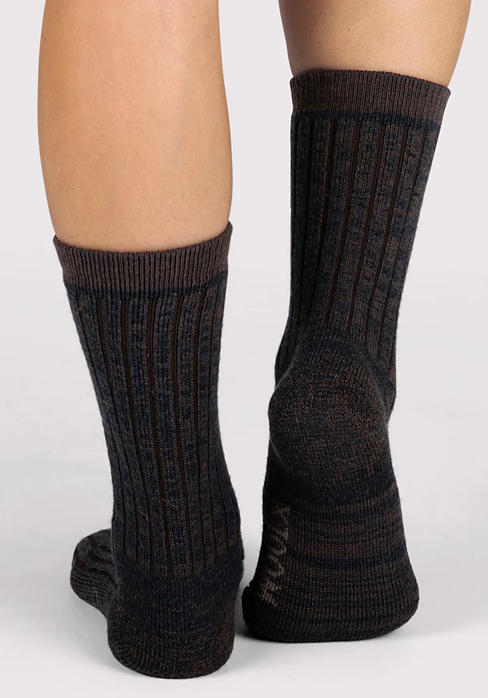 Womens Joey Crew Socks - Dark Espresso - Image 7