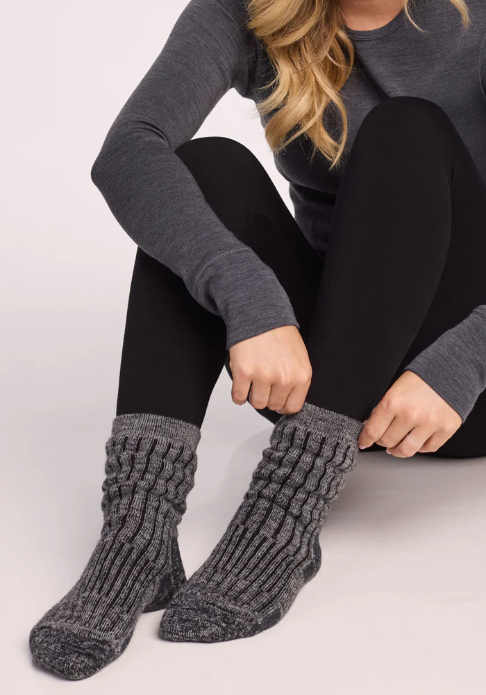 Womens Joey Crew Socks - Stone Grey - Image 10
