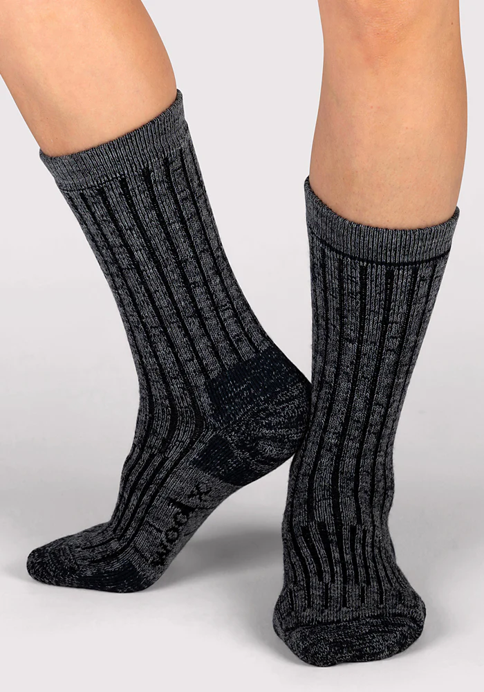 Womens Joey Crew Socks - Stone Grey - Image 2