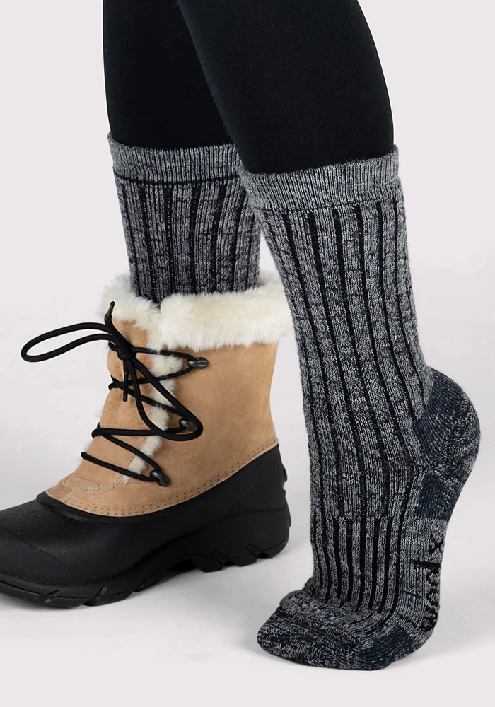Womens Joey Crew Socks - Stone Grey - Image 8