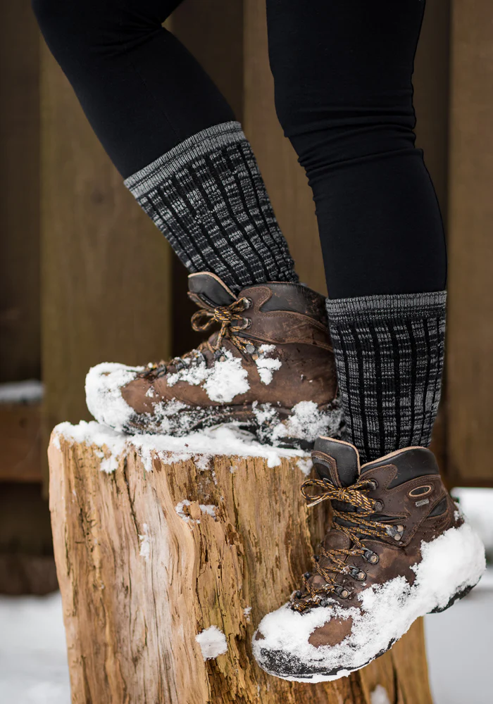 Womens Joey Mid Calf Socks - Dark Navy Marled - Image 5