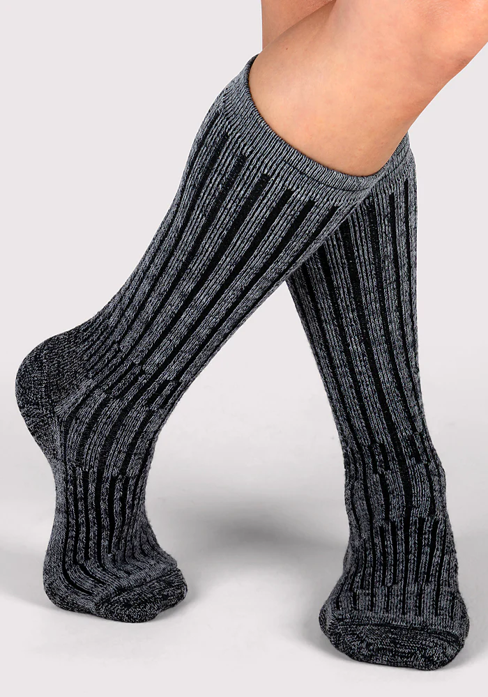 Womens Joey Mid Calf Socks - Dark Navy Marled - Image 8