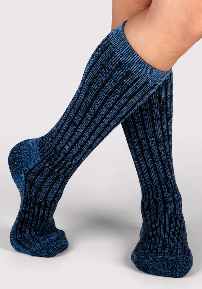Womens Joey Mid Calf Socks - Steel Blue - Image 5