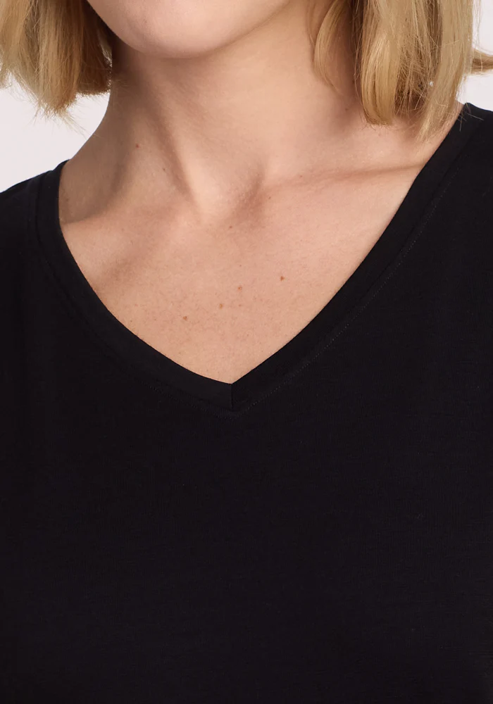 Junie V Neck - Black - Image 5