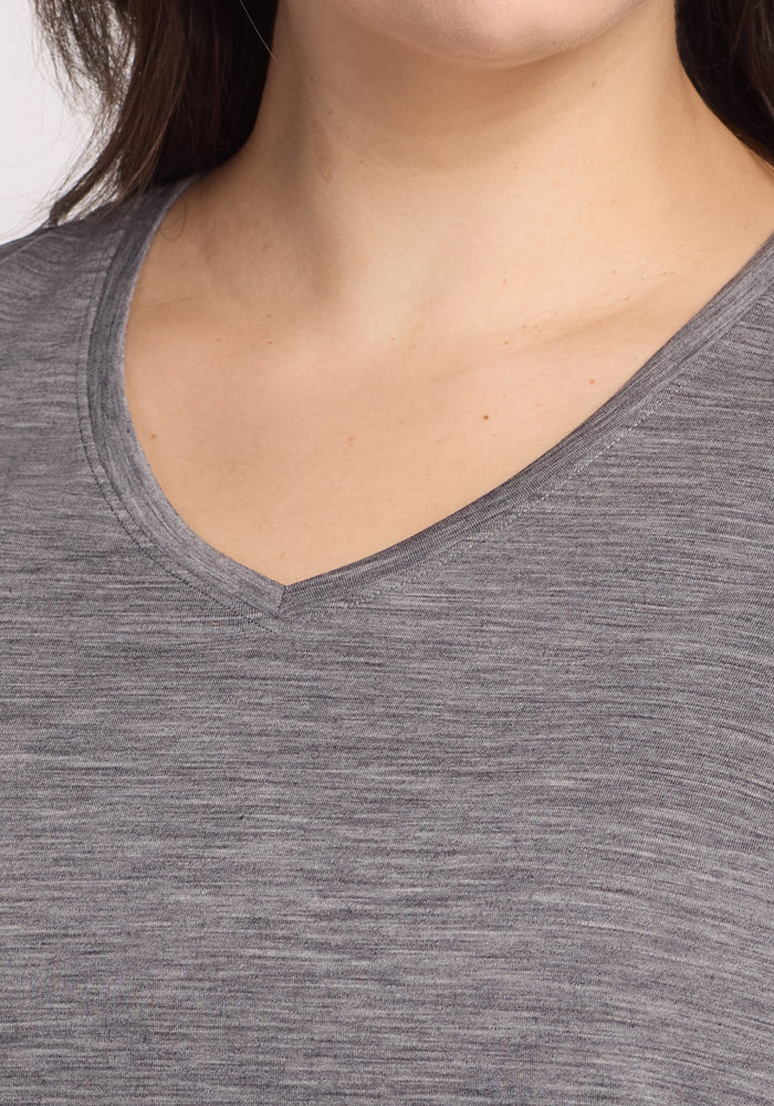 Junie V Neck - Graphite Heather - Image 4