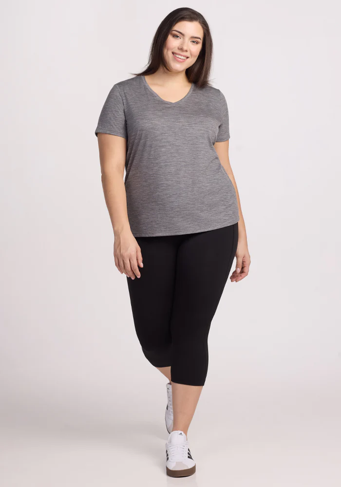 Junie V Neck - Graphite Heather - Image 7