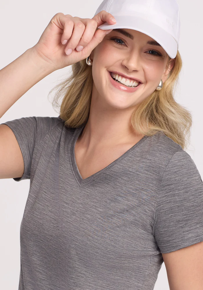 Junie V Neck - Graphite Heather - Image 9