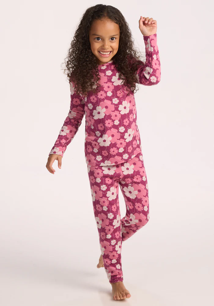 Kids Explorer Base Layer Bottoms - Rosie Posie - Image 4