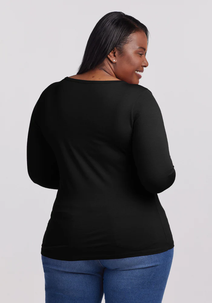Layla V Neck Top - Black - Image 14