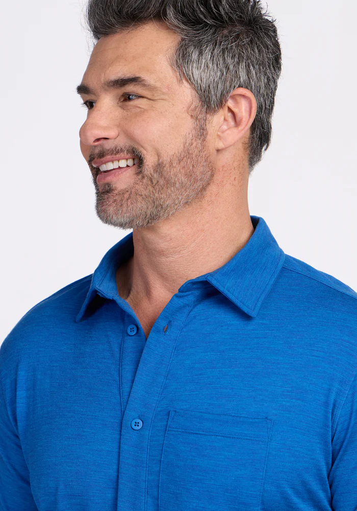 Endi Full Button Down Shirt - Glacial Blue - Image 3