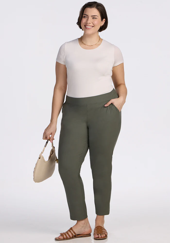 Nicole Ankle Pants - Sage Olive - Image 8